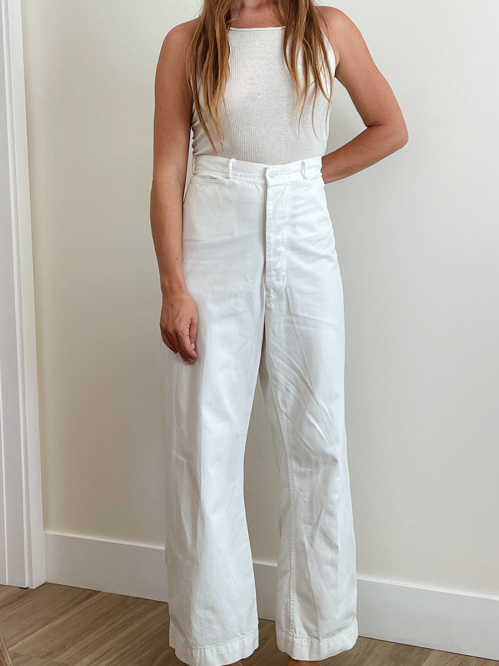 1940s Cotton Sailor Pants