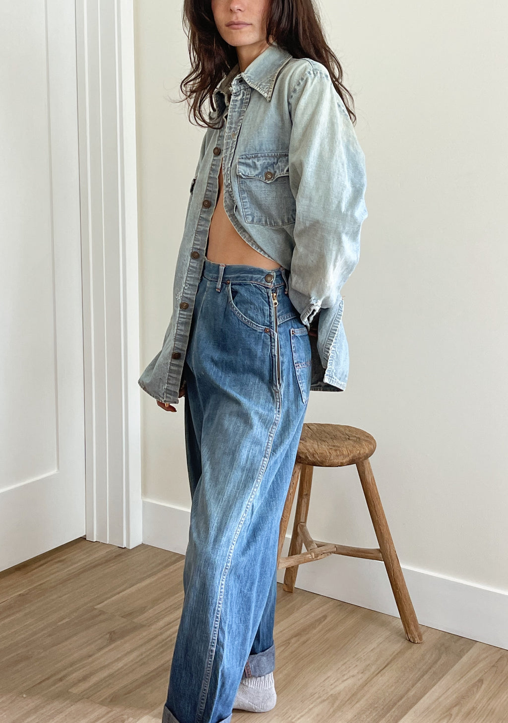 1940s Side Zip Jeans – The Ludlow Shop