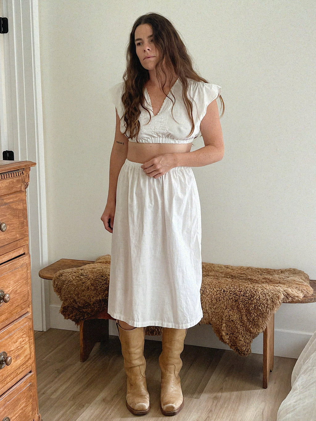 トップス LUDLOW ELIZABETH Antique Cotton Scalloped Set – The Ludlow Shop