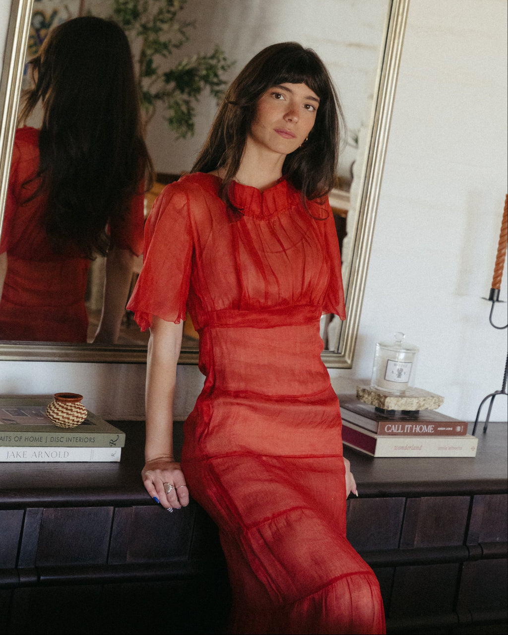 red organza dress 1930s – The Ludlow Shop women's empire line dresses SKU|W-SADIE-BLK02 slip on your favorite Color:Glossy Black