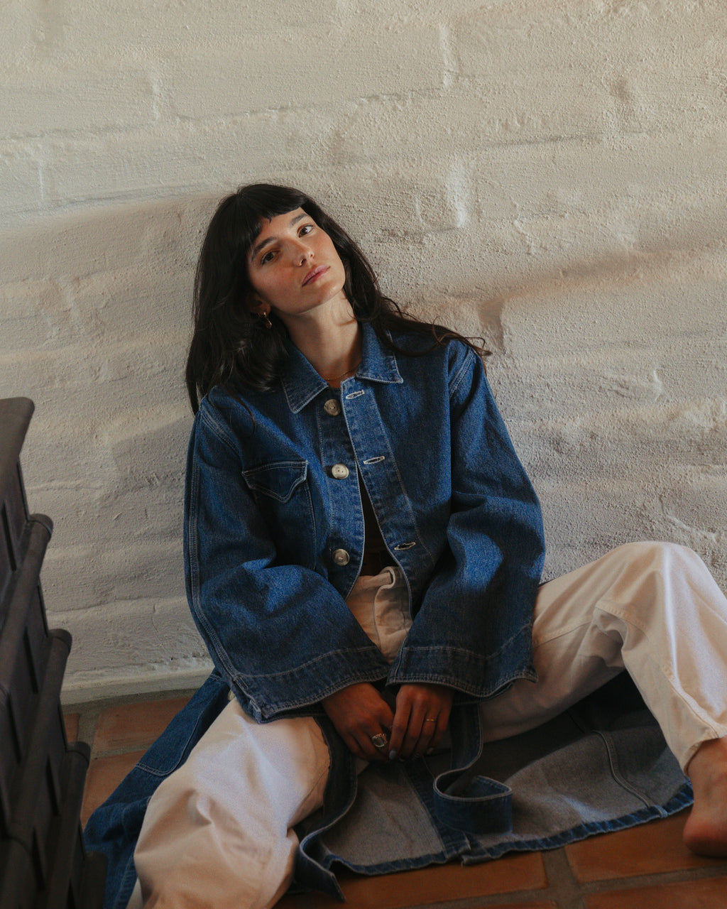 Oliver Denim Trench Washed Indigo – The Ludlow Shop