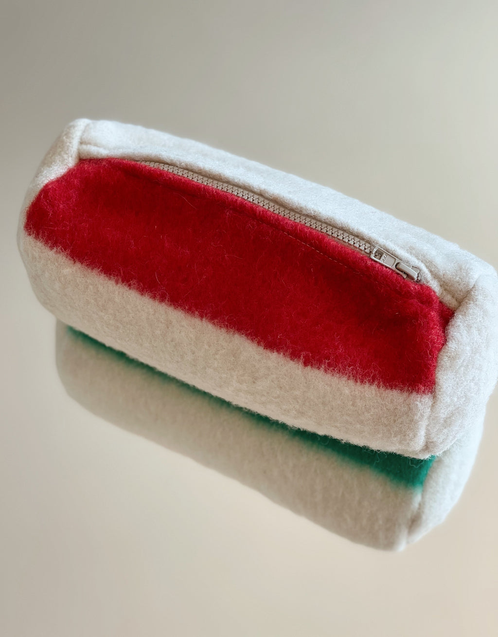 Wool Cream Hudson Stripe Blanket Pouch The Ludlow Shop