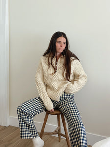Handknit Fisherman Pullover