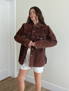 Western Snap Leather Jacket