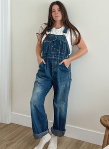 Key Dark Wash Overalls