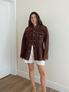 Western Snap Leather Jacket