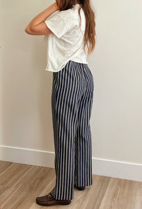 Handmade Indigo Stripe Trousers