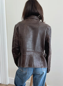 1940s Cowskin Leather Jacket
