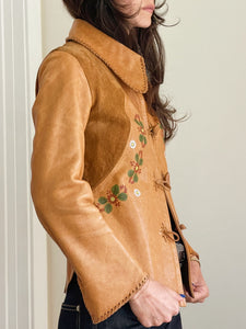 1970s Hand-Painted Leather Jacket