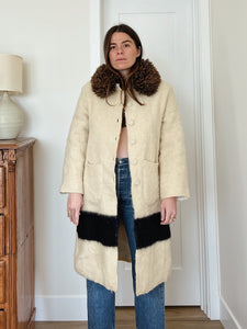 Ludlow Brown Sheepskin Blanket Trench