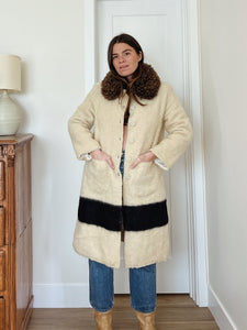 Ludlow Brown Sheepskin Blanket Trench