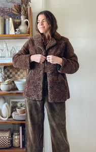 1950s Chocolate Sheepskin Coat