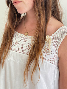 Antique Macrame Cotton Step In