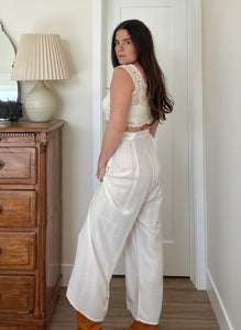 40s Ivory Rayon Pants