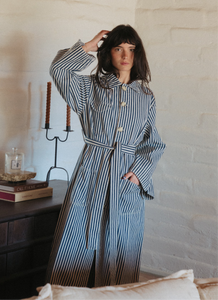 Oliver Denim Trench Railroad Stripe