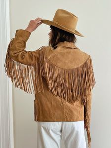 1940s Suede Leather Fringe Jacket