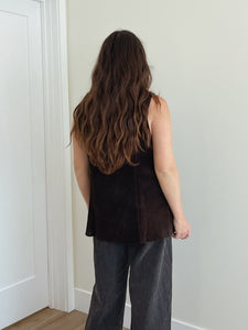 Chocolate Cowhide Vest