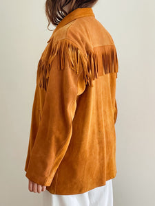 1970s Suede Leather Fringe Jacket
