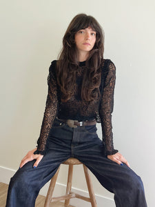 Victorian Embroidered Ribbon Net Blouse