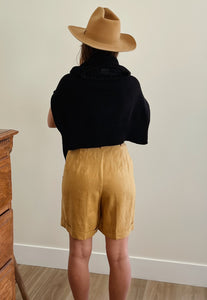 Linen Mustard Shorts