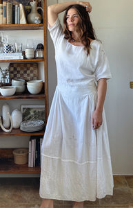 20s Cutwork Linen Dress