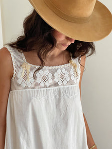 Antique Macrame Cotton Step In