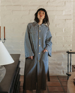 Oliver Denim Trench Railroad Stripe