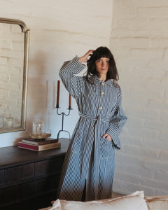 Oliver Denim Trench Railroad Stripe