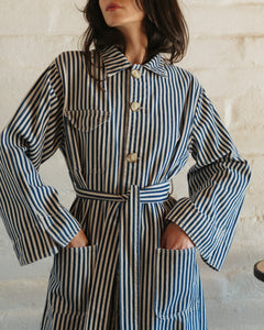 Oliver Denim Trench Railroad Stripe