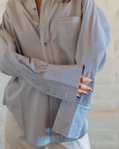 Sandra Shirt Narrow Blue Stripe