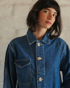 Oliver Denim Trench Washed Indigo