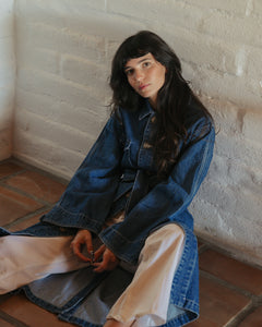 Oliver Denim Trench Washed Indigo