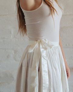 Edwardian Pleated Cotton Skirt