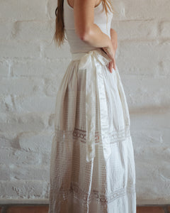 Edwardian Pleated Cotton Skirt