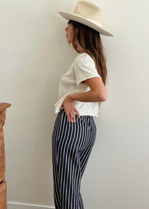 Handmade Indigo Stripe Trousers