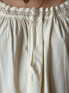 Antique Puff Sleeve Cotton Dress
