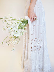 Edwardian Eyelet Floral Lace Lawn Dress