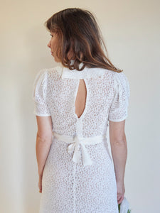 1940s Lace Short Sleeve Dress