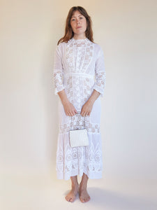 Edwardian Cotton Lace Dress