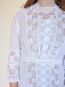 Edwardian Cotton Lace Dress