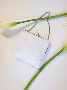 Antique Bridal White Beaded Purse