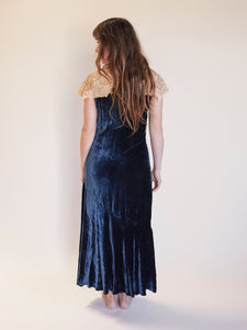 Jewel Tone Silk Velvet Dress