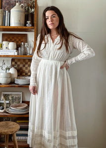 1920s Textured Cotton Dress