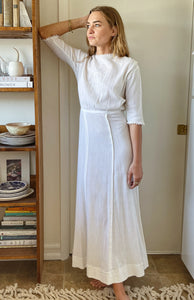 Victorian Embroidered Cotton Gauze Dress